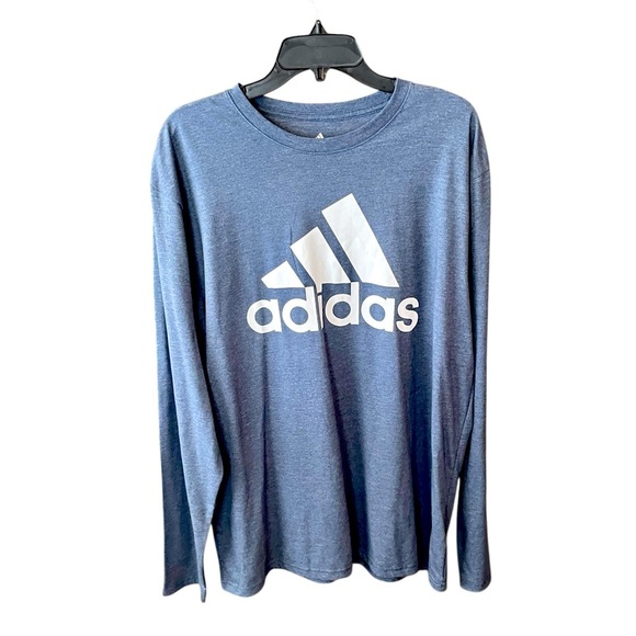 NWOT Adidas Golf men’s long sleeve tee soft lightweight XL blue white - Picture 1 of 8